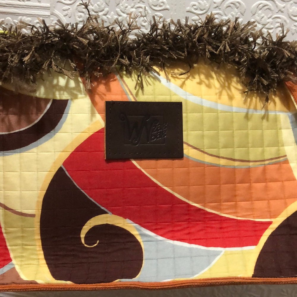 Zig Zag Multicolored Mod Swirl Print Bag - image 4